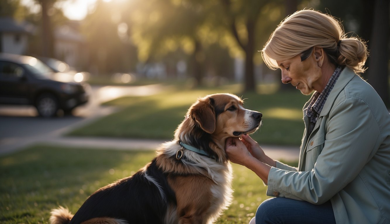 Veterinary social worker comforts grieving pet owners as their dogs pass away